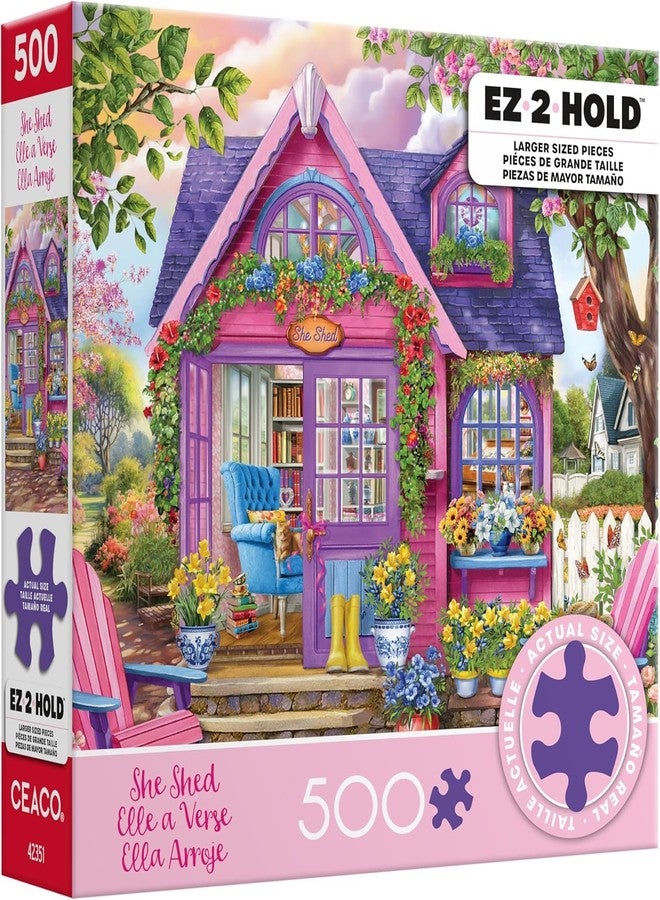 سيكو أحجية الصور المقطوعة Ceaco - Chris Bigelow - She She Shed - 500 قطعة كبيرة الحجم - Image 1